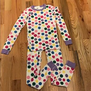hanna andersson girls polka dot pj set!